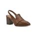 Women's Vocality Slingback by White Mountain in Dark Tan Smooth (Size 7 1/2 M)