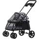 Premium Pet Strollers for Cats Dogs Dog Prams Pushchairs for Small Dogs Lightweight Dog Strollers Pet Travel Stroller Foldable Cat Dog Pushchair Trolley (Zebra) (Zebra)