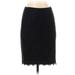 Diane von Furstenberg Casual Pencil Skirt Knee Length: Black Print Bottoms - Women's Size 2
