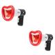 Toddmomy 2 Sets Tricky Megaphone Music Microphone Funny Sound Amplifier Portable Megaphone Spearker Voice Amplifier Megaphone Kids Bullhorn Speaker Toy Voice Changer Abs Charge Child White