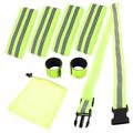 Toddmomy 4 Sets Green Reflective Tape Set Reflective Ankle Bands Belt for Sports Cinturon Gym Running Belt Reflective Straps High Brightness Reflective Film Bike Night Run Elastic Band