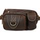 Vintage Men's Waist Bag Leather Outdoor Leather Messenger Bag Leather Sports Waist Bag