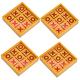 ibasenice 4 Sets Foldable Chess Board Classic Toys Board Game Bar Games Toe Game Juguetes Adultos Chess Boards for Adults Adutl Toy Giant Yard Game Kids Toy Wooden Gift Clamshell