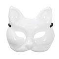 Biuteehvrt Masquerade Masks for Kids Adult, Cosplay Dress Up Mask DIY Paintable Cat Masks Plain Masquerade Masks for Christmas Carnival Party Favor
