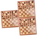 SAFIGLE 3pcs Set Kids Suit Chess Game Wood Toy Childrens Toys Drafts Board Game Checkers Board Game Wood Folding Board Game Wood Toys Toy Chess Board Wooden Travel Draft Board Dropshipping