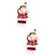 ERINGOGO 2pcs Santa Stuffed Toy Musical Santa Claus Interactive Christmas Toy Electric Santa Claus Doll Scrump Plush Dance Santa Claus Christmas Electric Toy Plush Toys Animal Battery Child