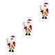 Toyvian 3pcs Dance Santa Toy Holiday Santa Kazuha Plush Santa Claus Figure Plush Toy Santa Toys Xmas Electric Toy Santa Claus Ornament Santa Claus Music Doll Christmas Red Baby