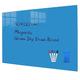 XIWODE Magnetic Blue Glass Dry Erase Board, 120 x 90cm, Wall Mounted Tempered Glass Whiteboard, Frameless for Message, Notice, Memo and Home Office