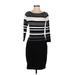 Lauren by Ralph Lauren Casual Dress - Bodycon: Black Stripes Dresses - Women's Size Small