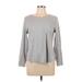 Isaac Mizrahi LIVE! Long Sleeve T-Shirt: Gray Tops - Women's Size Large