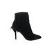 Saks Fifth Avenue Ankle Boots: Black Solid Shoes - Women's Size 7 1/2 - Pointed Toe