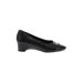 Taryn Rose Heels: Slip-on Wedge Work Black Solid Shoes - Women's Size 8 - Almond Toe