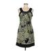 Signature by Robbie Bee Casual Dress - A-Line: Green Print Dresses - Women's Size Medium