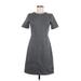 J.Crew Mercantile Cocktail Dress - A-Line: Gray Solid Dresses - Women's Size 6
