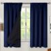 Curtains for Windows with Black Liner, 52 x 63 Inch,2 Panels