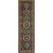 Noori Rug Fine Vintage Distressed Josephin Charcoal/Rust Runner - 2'10" x 9'1"