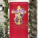 Designocracy Door Hanger Collection Plants & Flowers, Religious & Spiritual Wood in Brown | 24 H x 18 W x 1 D in | Wayfair 8688162H