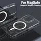 Coque magnétique transparente pour chargeur sans fil Magsafe coque transparente pour iPhone 14 11