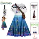 Robe de Princesse à Breloques pour Bol Costume Cosplay Encanto + Sac Mirabel Noël Carnaval