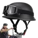 Casque de moto vintage demi-crâne casquette de pilote créative visage ouvert costume réglable