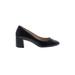 Cole Haan Heels: Pumps Chunky Heel Classic Black Print Shoes - Women's Size 9 - Almond Toe