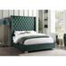 Grand Discount Furniture Upholstered Sleigh Bed Upholstered in Green | Queen | Wayfair HH221 6ft Bed GREEN - Queen