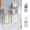 Porte-brosse à dents mural porte-dentifrice auto-adhésif porte-rince-bouche pour accessoires
