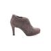 Clarks Heels: Gray Solid Shoes - Women's Size 6 1/2 - Round Toe