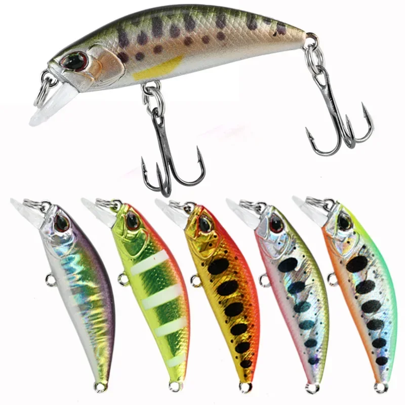 38mm 3.2g japon coulant leurre de pêche truite Mini méné leurres pêche Wobblers rivière manivelle poisson artificiel appât Pesca attirail