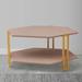 Everly Quinn Babeau 3 Legs Coffee Table w/ Storage Wood/Metal in Brown | 16.5 H x 32 W x 36 D in | Wayfair CBC2E815122A43CF9FBDB6CB91705682