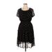 Kate and Lily Casual Dress - Mini Scoop Neck Short sleeves: Black Dresses - Women's Size 16
