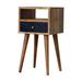 Millwood Pines Solid Wood Nightstand Wood in Blue | 22.444 H x 11.81 W x 11.81 D in | Wayfair C5996E8A9653489CBA5000113AB9658D