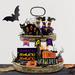 The Holiday Aisle® Halloween Tiered Tray Decor, Hocus Pocus Witch Tray Decorations, Boo Black Cat Sanderson Sisters I Smell Children en Signs | Wayfair