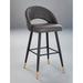 Everly Quinn Kerkrade 29" Bar Stool Leather/Metal/Faux leather in Gray | 40 H x 19 W x 19 D in | Wayfair 9C970165D0904DBB86FE24F45559AA7E