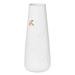 Räder Porcelain Stories Leaf Vase w/ Gold Accent in White | 8.3 H x 3.1 W x 3.1 D in | Wayfair 14135