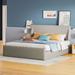 Latitude Run® Zasche Upholstered Wingback Storage Bed Upholstered, Linen in Gray | 40.6 H x 63.4 W x 83.5 D in | Wayfair