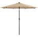 Arlmont & Co. Sercey 113" Lighted Market Umbrella w/ Crank Lift Counter Weights Included Metal in Brown | 101 H x 113 W x 113 D in | Wayfair