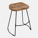 17 Stories Yiddy 24 Counter Stool Wood/Metal in Black/Brown | 24 H x 14.5 W x 20 D in | Wayfair 9359C890190C4E82B2A8882204BCEEE3