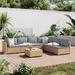 Latitude Run® Corrinn 7 Piece Sectional Seating Group w/ Cushions, Rattan in Gray | Outdoor Furniture | Wayfair F4743BCE421642E7BD9D823EF3156261