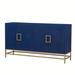 Mercer41 Zaedon 59.8 Sideboard, Metal in Blue | 34.01 H x 59.8 W x 15.7 D in | Wayfair EEDD1944868E4B4BAEF756ABF8CD14A6