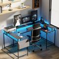 Inbox Zero Maivy 79.2" W U-Shaped Computer Desk w/ Hutch & Cabinet Wood/Metal in Black | 34.4 H x 79.2 W x 43.4 D in | Wayfair