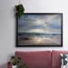 Highland Dunes Aqua Blue Morning Framed On Canvas Print Canvas in Blue/Gray/White | 30 H x 44 W x 1.5 D in | Wayfair