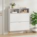 Rebrilliant 20 Pair Shoe Storage Cabinet in White | 45.87 H x 39.37 W x 9.45 D in | Wayfair 9CEAA68172534AEB9DFF334A4F0B978A