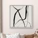 wall26 Black Gray Paint Stroke Curve Collage - Floater Frame Print on Canvas 16.0 H x 16.0 W x 1.5 D in blackCanvas in White Framed | Wayfair