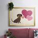 Wexford Home Dachshund Delight Collection A Framed On Canvas Print Canvas in Brown/Red | 18 H x 26 W x 1.5 D in | Wayfair CF08-2745752-6002