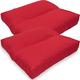 NYVI Loungekissen SunLounge Outdoor 40x40 cm Rot 2er Set - Wasserabweisend, Schmutzabweisend, Bequem, für Stühle, Bänke, Boden