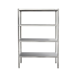 Edelstahlregal, 4 verstellbare Regalböden, 75kg Traglast/Boden, 1000x400x1800mm Image