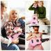 Milisten Wooden Ukulele Soprano Ukulele for kids Pink Ukulele Acoustic Small Guitar Basswood Ukulele for Beginner Music Instrument with Bag Spare strings Pick and Manual 21In