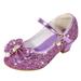 Toddler Little Kid Girls Dress Pumps Glitter Sequins Princess Bowknot Low Heels Party Dance Shoes Rhinestone Sandals Kids Dress Sandals Girls Checker Board Slides Jelly Sandals for Toddler Girls Girls