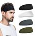 4 Packs Mens Headband Mens Sweatband & Sports Headband for Running Cycling Yoga Basketball - Stretchy Moisture Wicking Hairband - Style:Style 2;